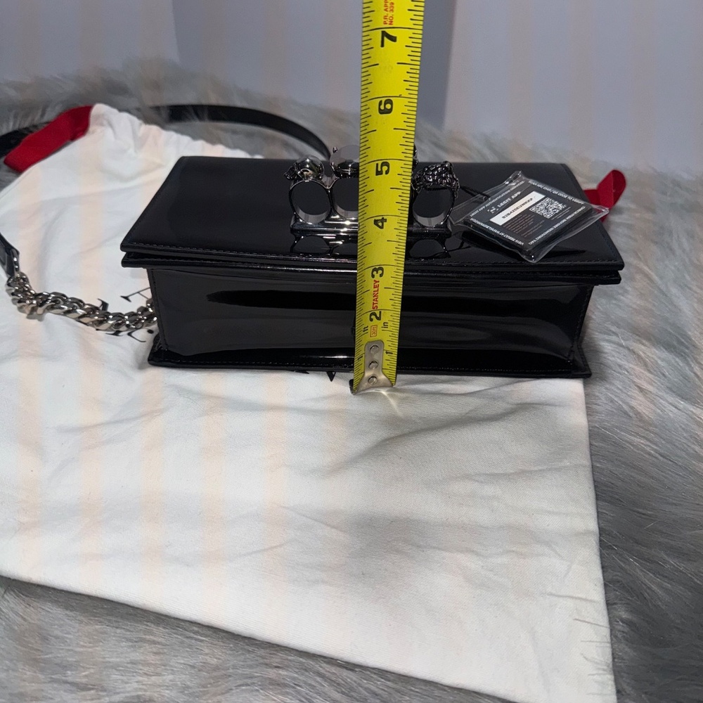 Alexander McQueen Black Patton Leather Shoulder Bag~w/COA - Picture 14 of 16
